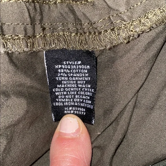 Sanctuary Anthropologie army cargo pants cropped women's 28 army green - Picture 13 of 13